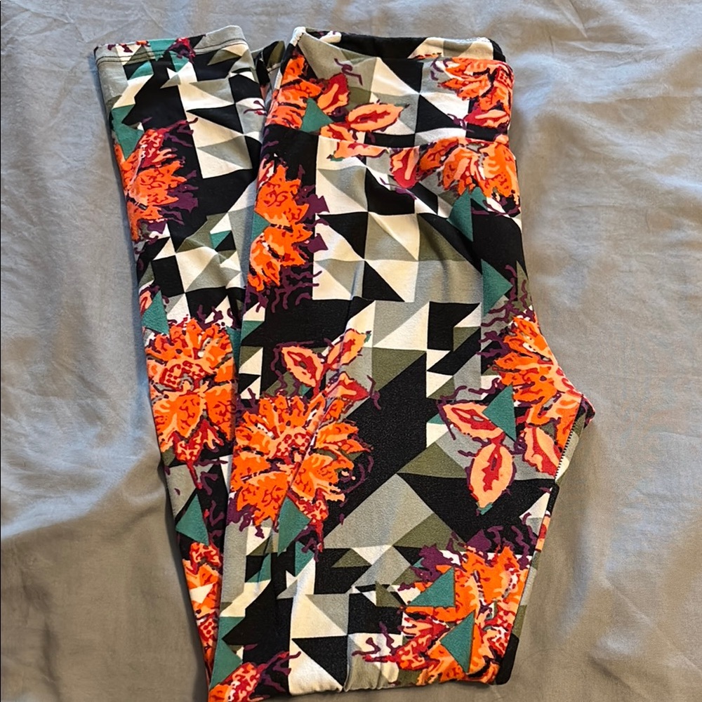 Lularoe Geometric Floral Leggings